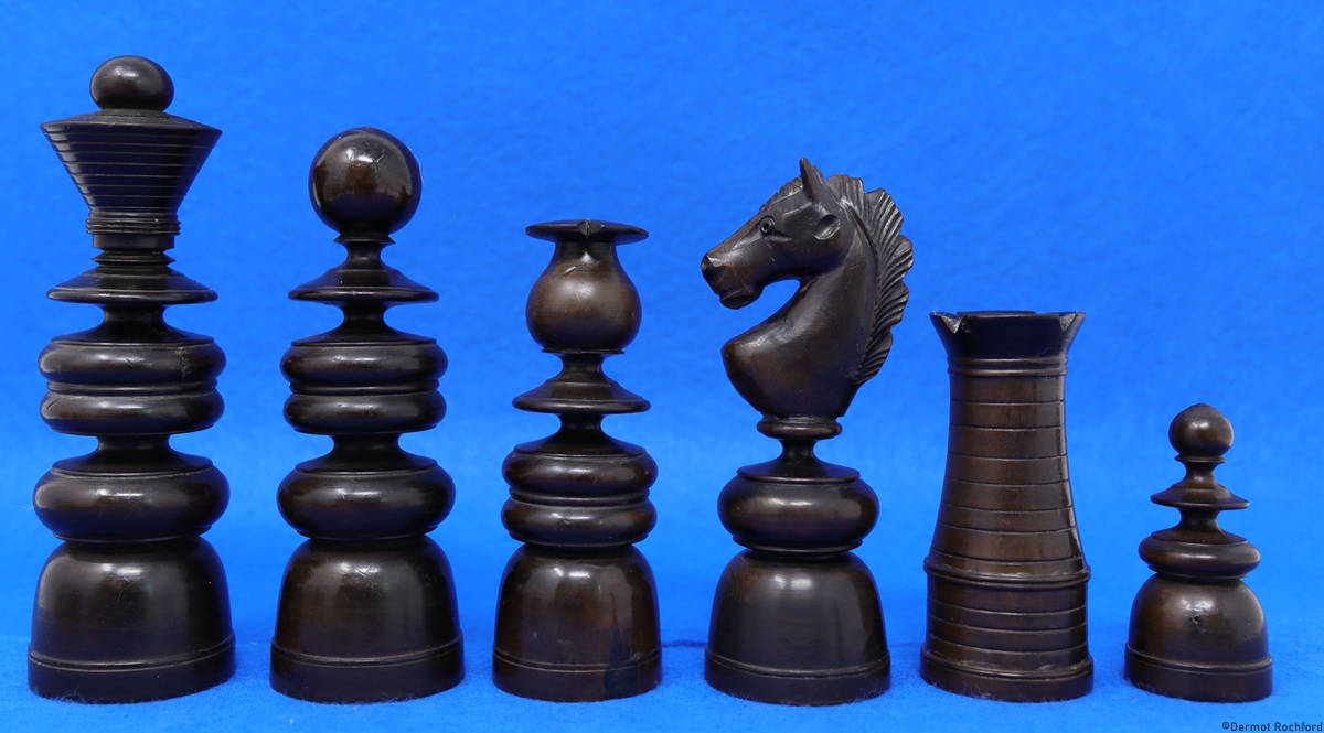 Antique french st. george Chess Set