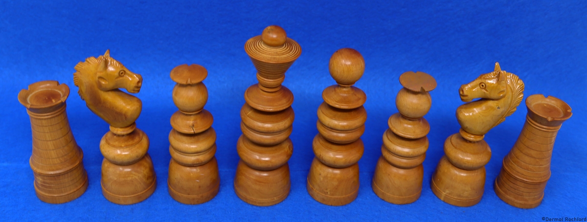 Antique french st. george Chess Set