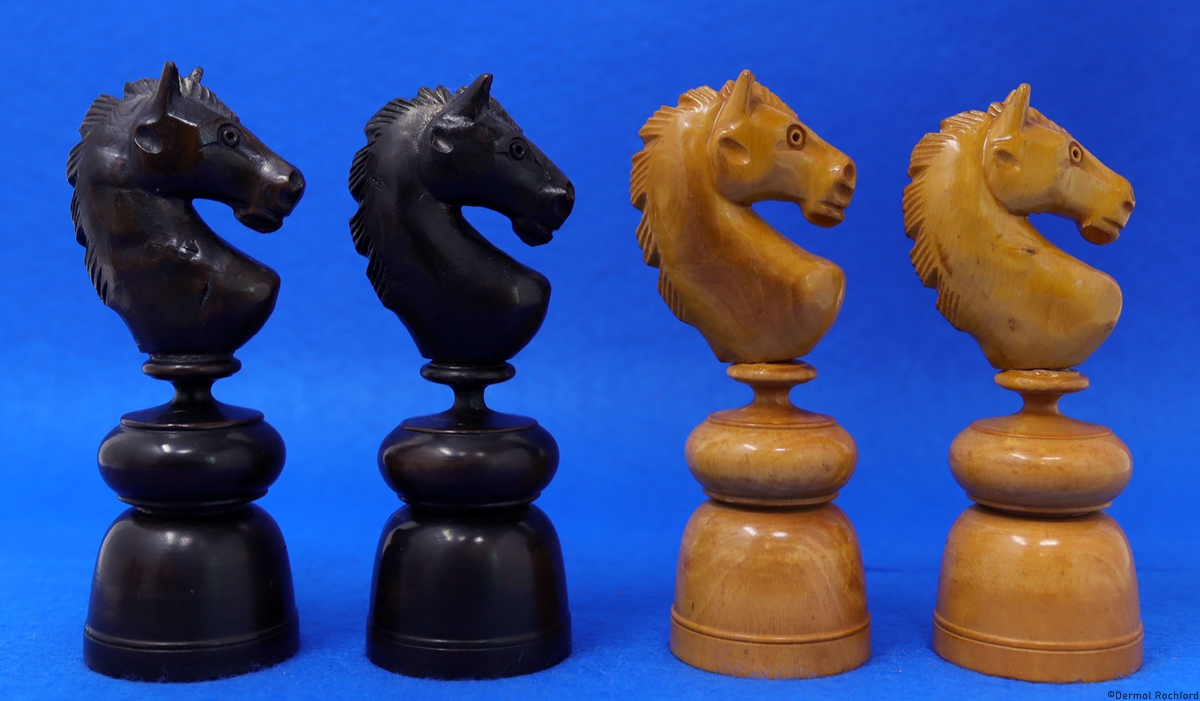 Antique french st. george Chess Set