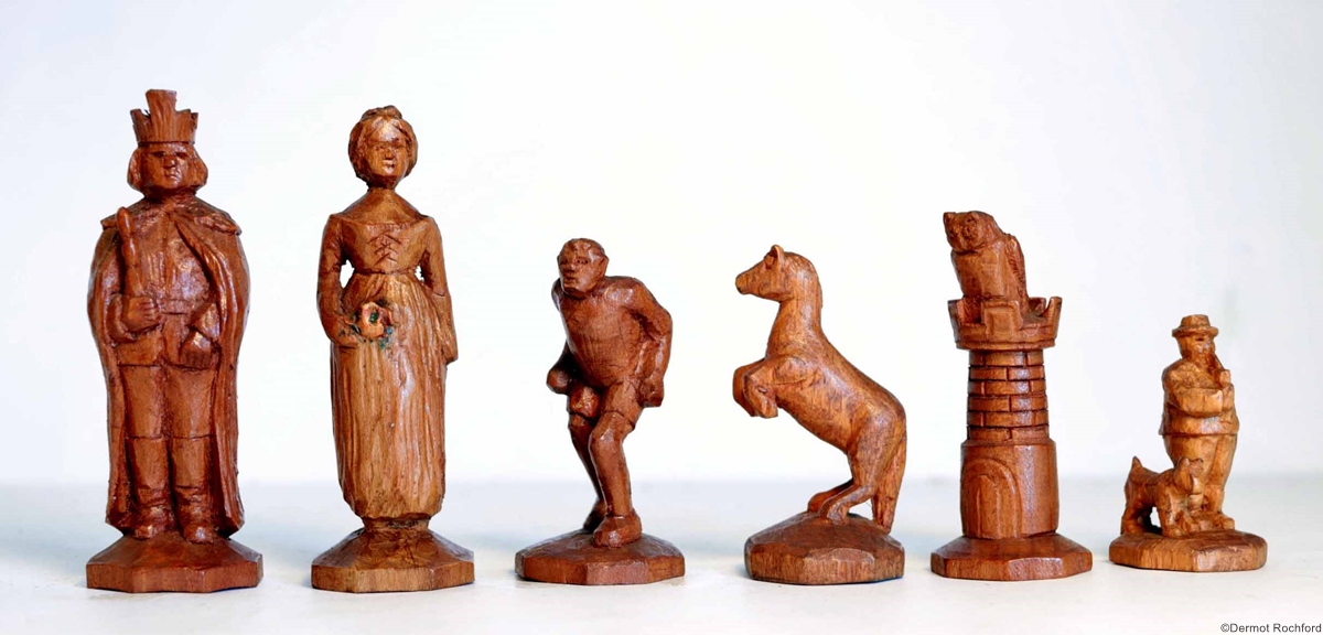 Antique German chess set