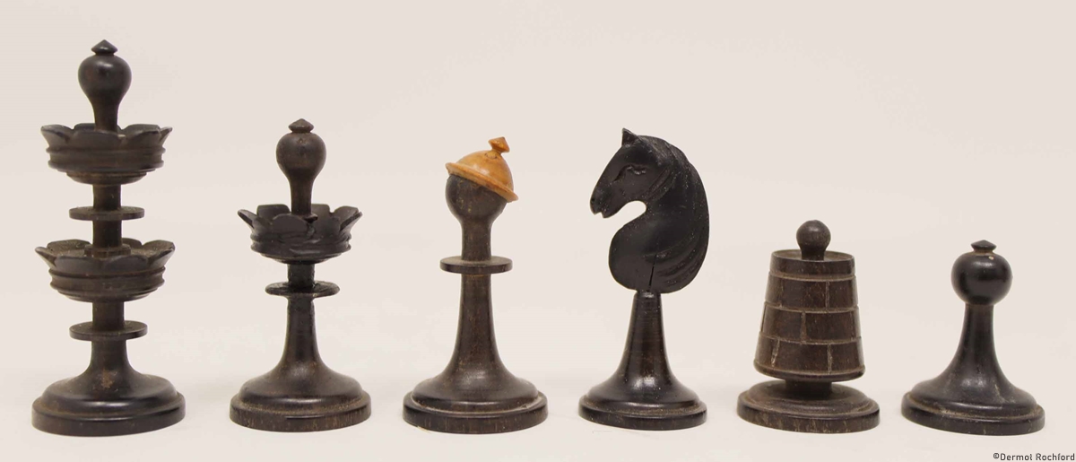 Antique Continental Chess Set