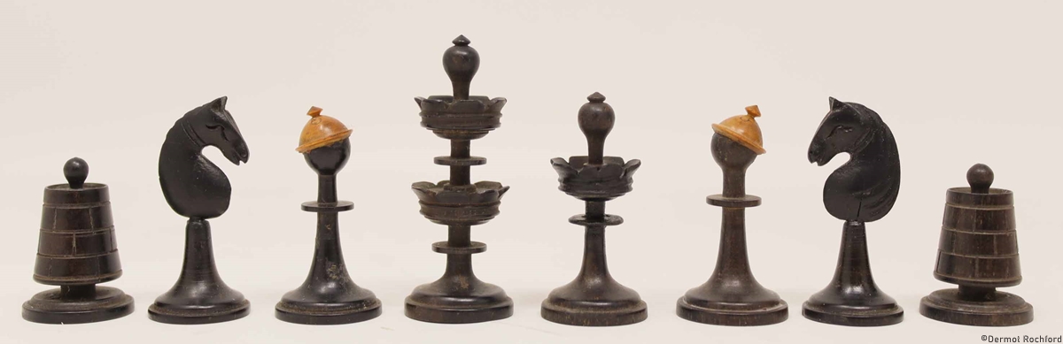 Antique Continental Chess Set