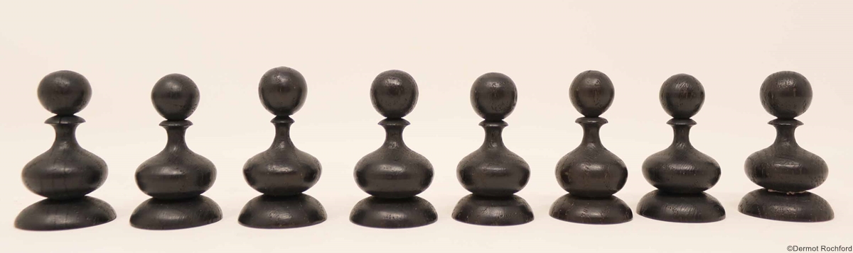 Antique unique oak Chess Set