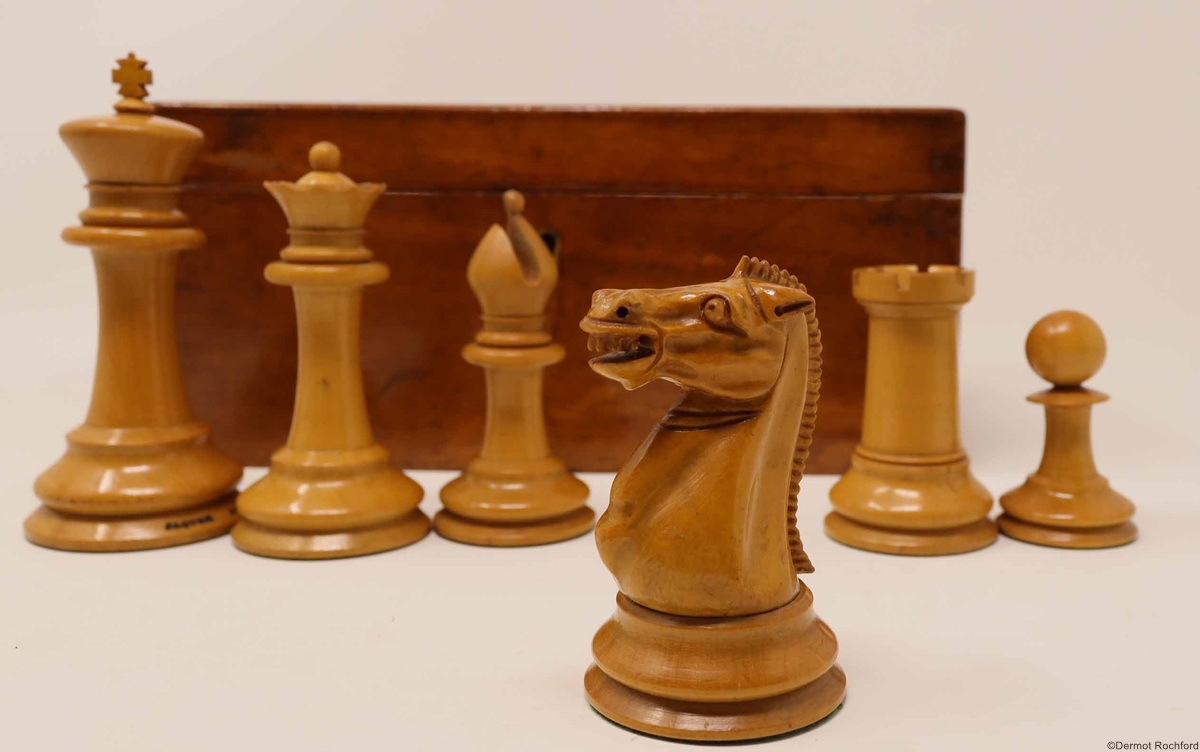 Antique Jaques Club Chess Set