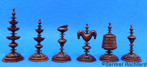 Very Early German Selenus Chess Set