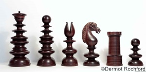 Rare Antique Calvert Club Size Chess Set