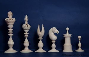 Antique English Chess Set