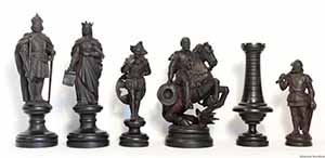 Antique Swiss Chess Set