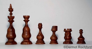 Black and Palisander Old English Chess Set [RCPB209] - $305.00