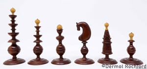 Early Antique German Selenus Chess Set