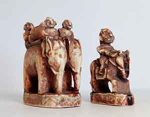 Early Antique Indian Chess Pieces