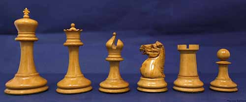 Antique Danish Selenus Bone Chess Set