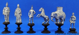Rare Mid 19th Century German Seebass Iron Chess Set